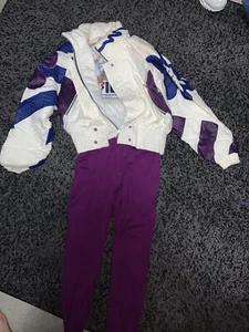 Vtg Italian Purple Retro Ski Suit Snowsuit - Picture 1 of 3