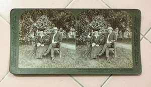 Stereoscope Card 1904 Democratic Presidential Candidate Judge Parker & Wife - Picture 1 of 3
