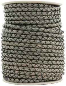 Xsotica® Round Bolo Braided Leather Cord 3 mm - Picture 1 of 37