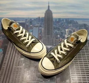 Converse x Carhartt WIP Chuck 70 Ox Low Top Camo Green Mens Size 11 165559c New - Picture 1 of 7
