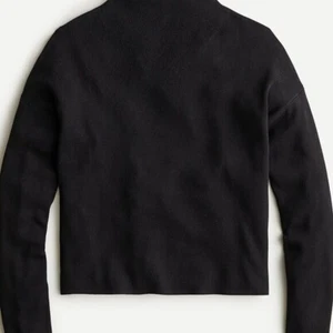 J. Crew Women's Black Ribbed Mock Neck Pullover Long Sleeve Sweater Size M - Picture 1 of 8