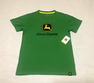 John Deere Boys Size XL 14/16 Green Logo T Shirt - Picture 1 of 10