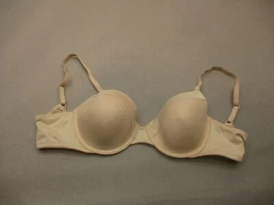 Sujetador 36C Ellen Tracy Mujer Beige Forrado Con Aros Cierre Trasero Demi 10A Foto 1 de 4