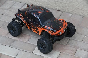 Custom Body Muddy Orange Buggy for ARRMA BIGROCK BLX 1/10 RC TRUCK Car - Imagen 1 de 11