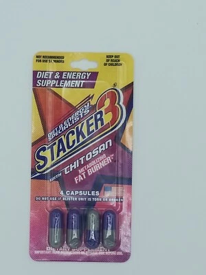 4 Capsules STACKER 3 XPLC Dietary Supplement Fat Burner - Image 1 of 2