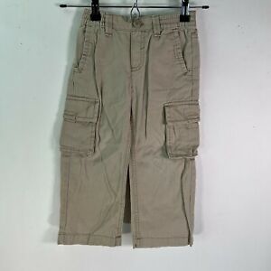 Old Navy Toddler Beige Flat Front Straight Leg Stretch Cargo Pants Size 4T