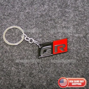 3D GR Racing Sport Logo Alloy Car Home Key Nameplate Keychain Ring Decorate Gift - Picture 1 of 3