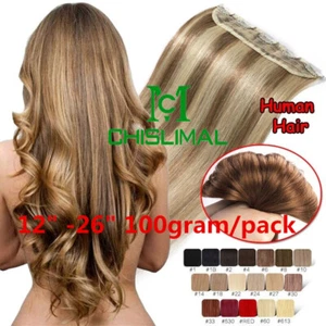 Long To 32inch Remy Clip In Human Hair Extensions Full Head Weft Custom Made New - Picture 1 of 33