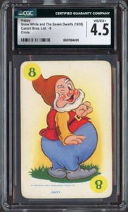 1938 Castell Bros. Disney #8 Schneewittchen sieben Zwerge (CGC 4.5) "Happy" - Bild 1 von 2