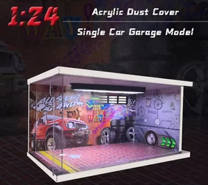 Auto-Parkplatz-Modell Garage mit LED-Licht PVC/Acrylabdeckung-1 Parkplatz / 1:24 - Bild 1 von 7