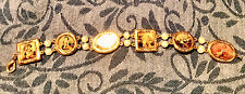 Vintage Danbury Mint Hummel Gold Plated & Cultured Pearls 7" Bracelet