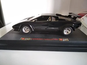 BBURAGO 1/24 LAMBORGHINI COUNTACH COD. 0537 5000 QUATTROVALVOLE 1988 NERA - Foto 1 di 10