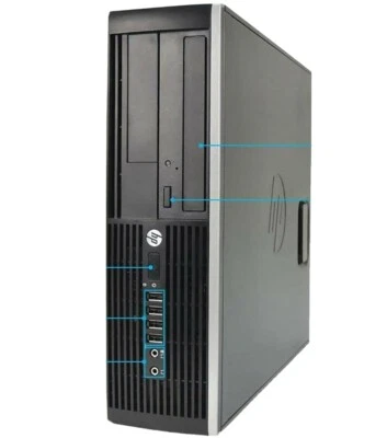 HP Desktop Computer 8GB RAM 250GB HDD Intel Quad Core i5 Windows 10 PC WiFi - Image 1 of 4