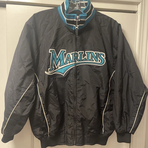Vintage Majestic 90’s Florida Marlins MLB Authentic Jacket Full Zip Youth Large Cover