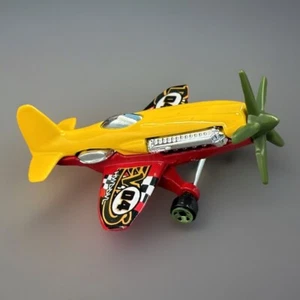 Preowned 2018 Hot Wheels Mad Propz 3" Diecast Toy Airplane Yellow/Red - Picture 1 of 7