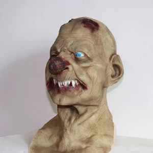 Máscara Máscara Facial Podrida, Máscara de Arnés de Látex Embrujado Ho Rojo Nariz Colmillos Diablo Payaso - Imagen 1 de 5
