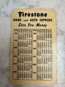 Calendrier de poche Firestone 1940 Californie - Photo 1/2