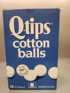 Vintage Q Tips Cotton Balls Chesebrough-Ponds 1970's - Picture 1 of 3