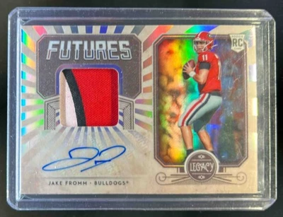 2020 Panini Legacy Jake Fromm Futures Patch Auto RC Silver #72/125 Bulldogs - Image 1 of 2