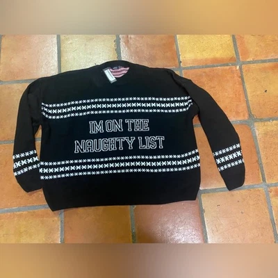 Suéter Boohoo I’m on the Naughty List Talla 24 Foto 1 de 2