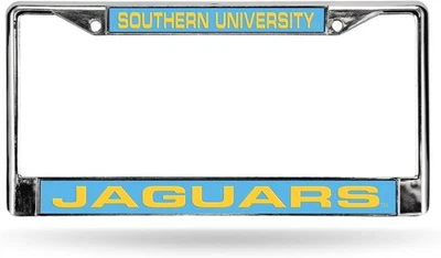 Southern University Jaguars Chrome Metal Laser Cut License Plate Frame - Image 1 of 4
