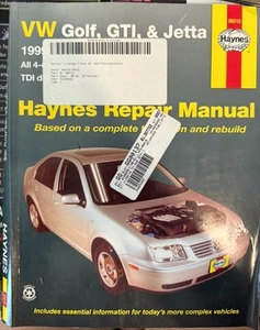 HAYNES VW Golf, GTI, Jetta, Gas, Diesel 1999-2005 Haynes Repair Manual 96018 - Picture 1 of 4