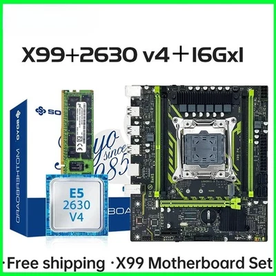 Motherboard Set With LGA2011-3 Xeon E5 2630 V4 CPU DDR4 16GB (1*16GB) 2133MHz - Image 1 of 4