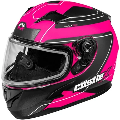 Casco facial completo Youth Castle X aprobado por el DOT - lente doble niños niños niñas CX360 Foto 1 de 2