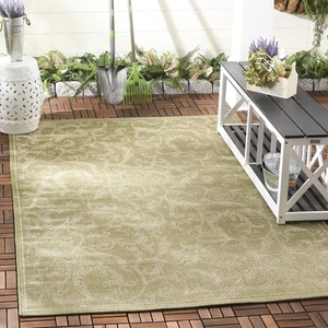 Courtyard Collection Accent Rug - 2'7" x 5', Olive & Natural, Non-Shedding & ... - Picture 1 of 4