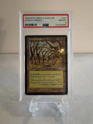 1998 Magic The Gathering - Gaea's Cradle Urza's Saga #321 PSA 8 (Z) - Image 1 of 2