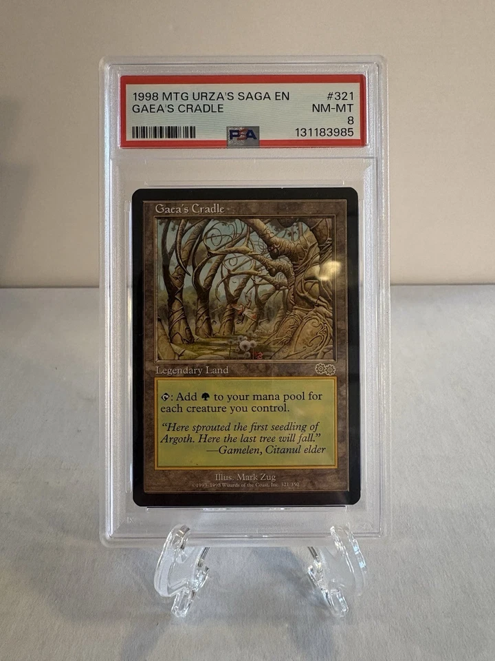 1998 Magic The Gathering - Gaea's Cradle Urza's Saga #321 PSA 8 (Z) - Image 1 of 2