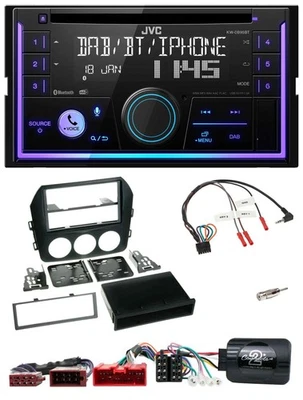 JVC Lenkrad USB 2DIN DAB Bluetooth CD Autoradio für Mazda MX 5 NC 2009-2015 akti - Bild 1 von 4
