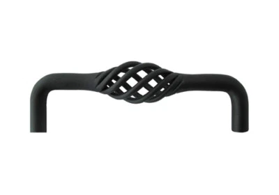 HOUSE GUARD HARDWARE New Matte Black Cabinet Pull with a Birdcage Design 3" center to center 76MM