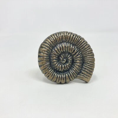 Antique Bronze Shell Knob Metal Knob Drawer Pull Bathroom Cabinet Dresser - Image 1 of 4