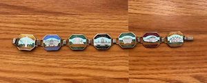 Vintage Enamel Washington DC Souvenir Link Bracelet-Made in Japan - Picture 1 of 10