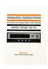 Funzionamento Instructions Betriebsanleitung Per Sansui Tr 700