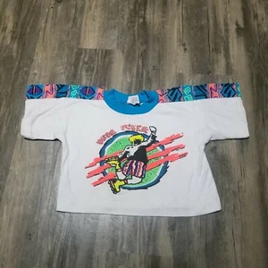 Vintage Crop Top Blade Roller Single Stitch Skater Shirt Sz Youth Large Adult XS - Picture 1 of 6