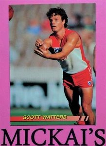 AFL SELECT - SYDNEY SWANS FOOTBALL CLUB - SCOTT WATTERS FOOTY TRADING CARD 1994 - Picture 1 of 1