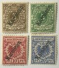 GERMANY- CAROLINE ISLANDS Sc#1-4 1900 Crown/Eagle O/P Mint VLH rem. OG VF 18-180