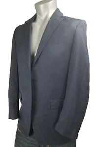 MICHAEL KORS Men's Lined Two Button Wool Blend Blazer Jacket 40L Navy Blue - Picture 1 of 9