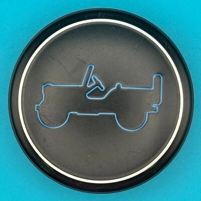 For Jeep Wrangler OEM Center Cap 2024 Black w/Blue 68550767AA A91050-H-19 - Image 1 of 4
