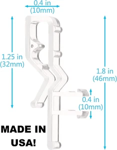 Clips de cenefa para persianas clips de persianas de ventana de canal oculto de 1,8 pulgadas | Blanco | EE. UU. - Imagen 1 de 8