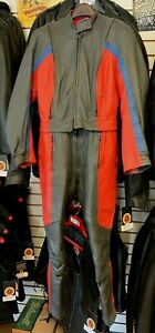 Women's BMW Stadler of Germany Leather Motorcycle Jacket Pants Suit L 1990s #973