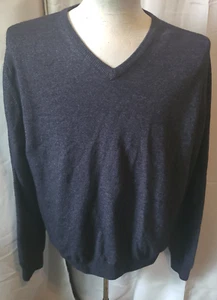 Maglione pullover uomo L/S scollo a V misto cashmere Forte - taglia XL - Foto 1 di 9