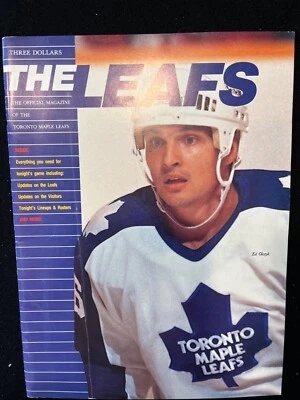 Official The Leafs Vintage Magazine Ed Olczyk Cover - October 1990 VS Detroit - Image 1 of 2