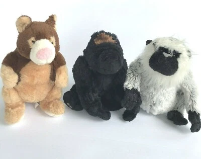*GANZ Webkinz Lot Of Three Plush Toys Gorilla, Kangaroo, Grey Languor No Codes - Image 1 of 4