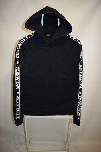 Felpa con cappuccio uomo Dsquared2 stampa nastro logo taglia S