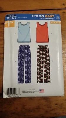 SIMPLICITY PULL ON PANTS TOP PATTERN W0177 SIZE S-XXXL UNCUT FREE SHIPPING   - Image 1 of 2