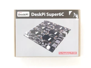 DeskPi Super6C Raspberry Pi CM4/CM5 Cluster Mini-ITX Board 6 RPI CM4/5 Supported - Afbeelding 1 van 5