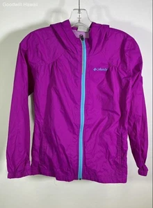COLUMBIA Purple Long Sleeve Zipper Nylon Sweatshirt/Hoody Kids - Size M910/12) - Picture 1 of 4